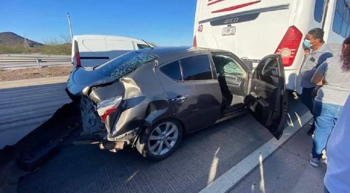 Carambola en carretera Empalme-Ciudad Obregón
