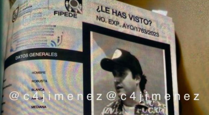 Denuncian desaparición de Richie O’Farrill; circula ficha de búsqueda de la Fiscalía