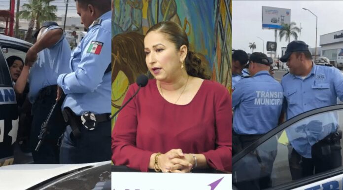 Policía de Cajeme fue arrestado por detención violenta de una mujer