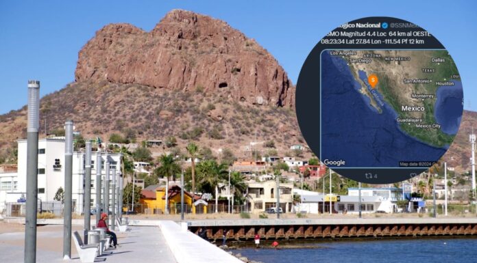 Vecinos de Guaymas se vieron sorprendidos con el sismo de esta mañana