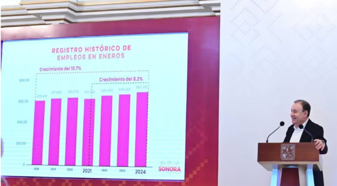 Ocupa Sonora primer lugar en generación de empleos en la frontera norte de México: Alfonso Durazo