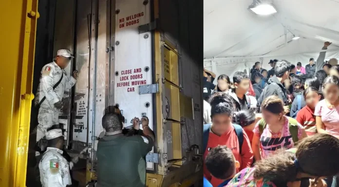 En Coahuila, localizan a 144 migrantes dentro de furgón de tren