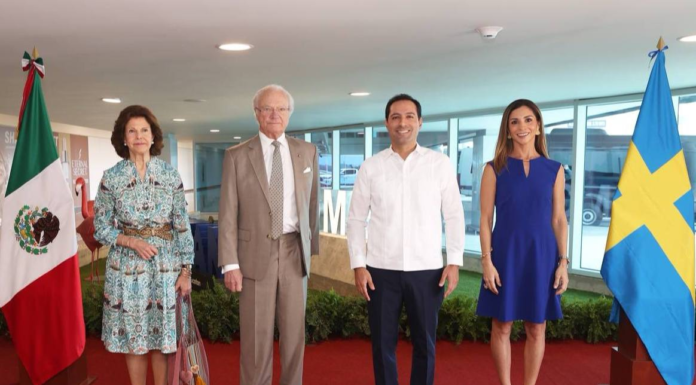 Reyes de Suecia visitan Yucatán como parte de gira por México