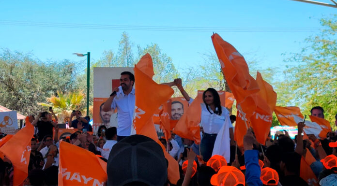 Llega Máynez a Hermosillo para arranque de campaña de Natalia Rivera a la alcaldía por MC