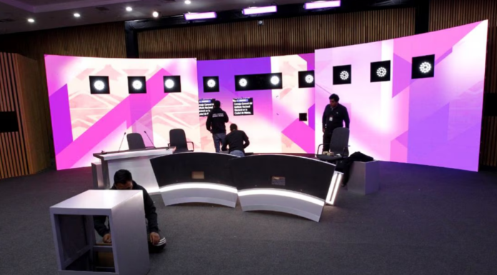 INE afina detalles del set para el primer debate presidencial; candidatos acudirán a ensayo