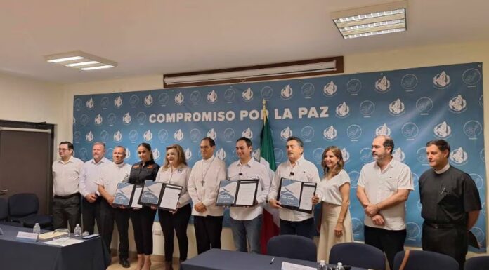 Firman candidatos a la alcaldía de Cajeme compromiso por la paz