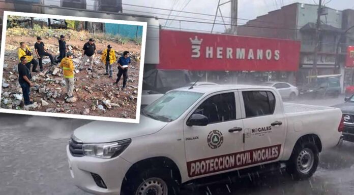 Descarta Alfonso Durazo lesionados tras fuertes lluvias en Nogales, Sonora