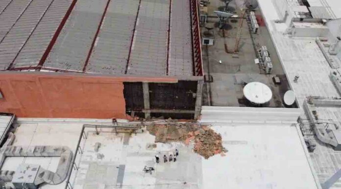 Colapsa pared del Centro de Convenciones Tabasco 2000