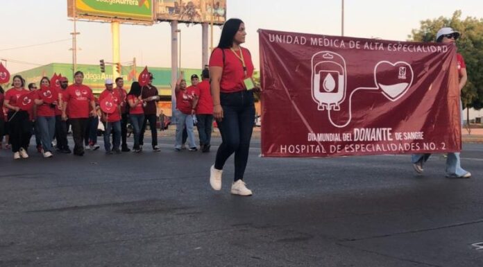 Marchan en Ciudad Obregón por la donación voluntaria de sangre