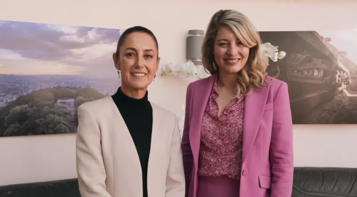 Sheinbaum se reunió con la canciller de Canadá, Mélanie Joly