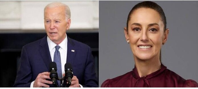 Biden felicita a Sheinbaum por su virtual triunfo; «seguiremos colaborando», le responde ella
