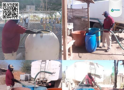 OOMAPAS DE CAJEME REPARTE PIPAS CON AGUA POTABLE EN GUAMUCHIL