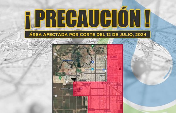 OOMAPASC: AVISO, SE SUSPENDERÁ SERVICIO EL 12 JULIO