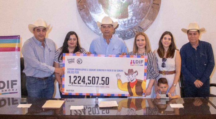 Unión Ganadera Regional dona más de 1 millón de pesos a DIF de ganancias obtenidas por venta de boletos de Expogan Sonora 2024