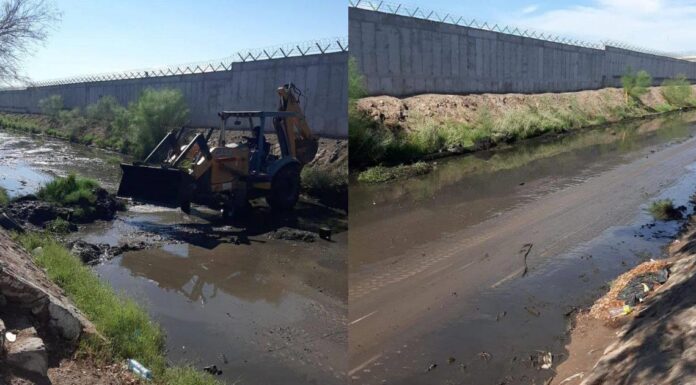 Avanza limpieza de canales para prevenir inundaciones en Empalme