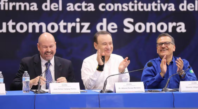 Encabeza Gobernador lanzamiento de nuevo Clúster Automotriz de Sonora