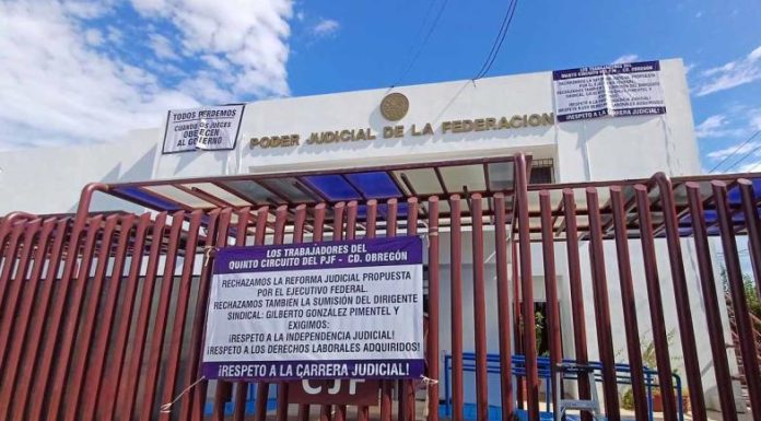 Suspenden labores en Juzgado Séptimo de Cajeme