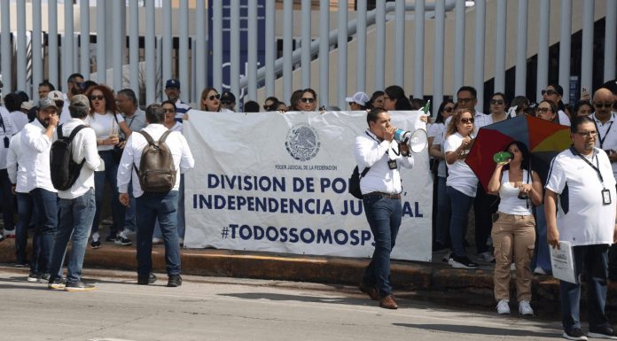 Trabajadores del PJ protestan en las calles por inconformidad ante reforma