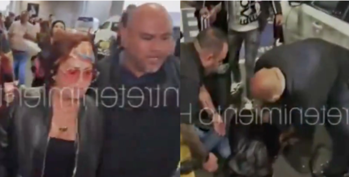 Alejandra Guzmán sufre aparatosa caída en el aeropuerto de la Ciudad de México: ¿Iba en estado inconveniente?