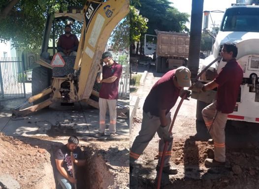 OOMAPASC REALIZA REPARACIONES EN COL. MORELOS