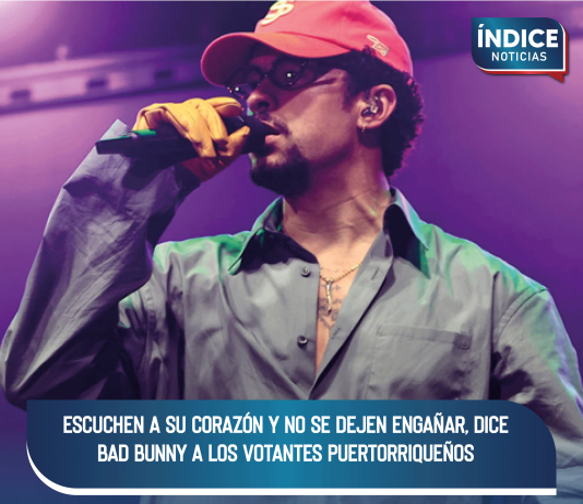 Escuchen a su corazón y no se dejen engañar, dice Bad Bunny a los votantes puertorriqueños