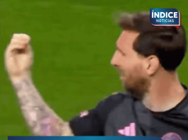 La seña que hizo Messi a la afición americanista tras empatar el partido