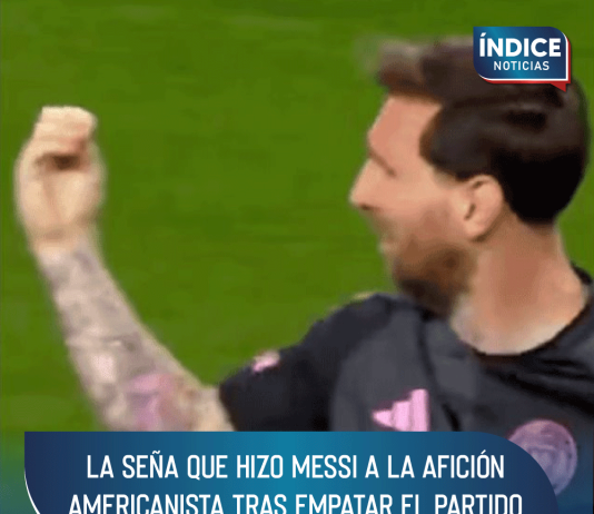 La seña que hizo Messi a la afición americanista tras empatar el partido
