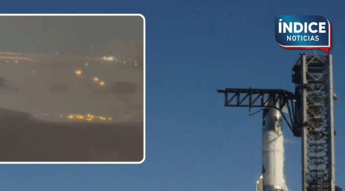 Captan colapso de la nave Starship de SpaceX; restos iluminan el cielo