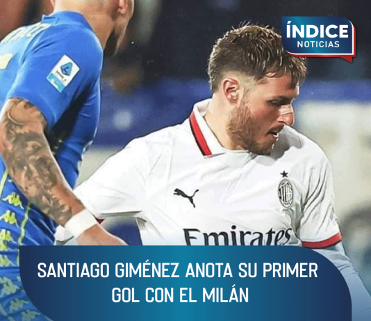 Santiago Giménez anota su primer gol con el Milán