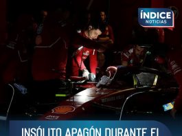 Insólito apagón durante el test de F1