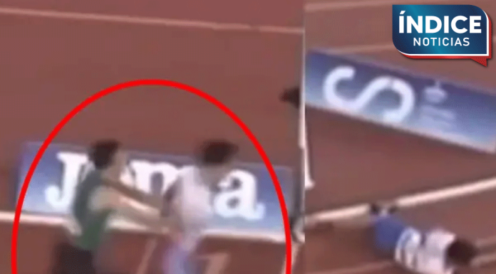 Polémico gesto en el atletismo: empujó a su rival en la meta