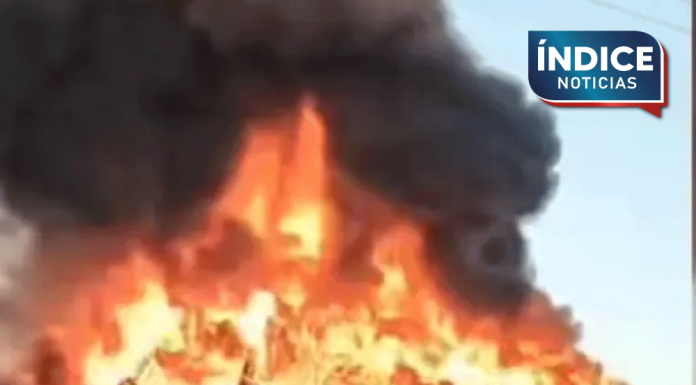 Incendio consume camión de transporte urbano; conductor evacúa a pasajeros