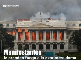 Manifestantes le prenden fuego a la exprimera dama de Nepal y queman el Parlamento