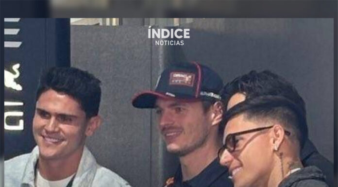 Futbolistas del América sorprenden a Max Verstappen con regalo especial