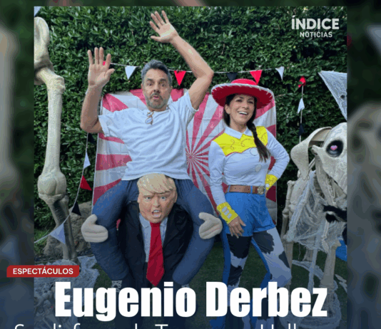Eugenio Derbez usa disfraz de Donald Trump en Halloween y causa polémica en redes sociales