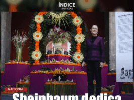 Sheinbaum dedica la ofrenda de Palacio Nacional a las mujeres indígenas